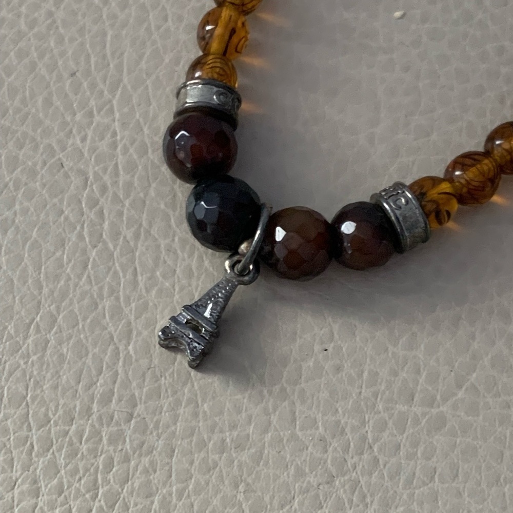 NWT Brown Beaded Bracelet - Picture 2 of 2